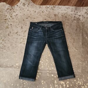 Big Star Blue Capri Pants with Vintage Wash